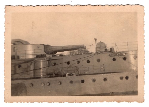 Third Reich era photo of the SMS Schlesien Turret