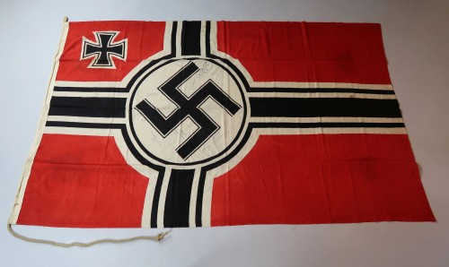 Veteran Signed 1.5x2.5 Kriegsmarine Reichskriegsflagge