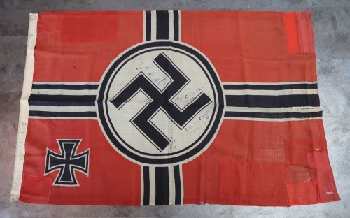 Veteran Signed 100x170 Kriegsmarine Reichskriegsflagge