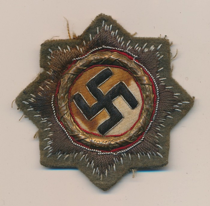 WITHDRAWN - Heer/Waffen-SS German Cross in Gold in Cloth