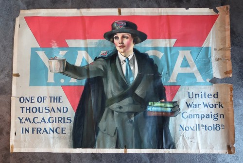 WW1 1918 YMCA United War Work Campaign Poster