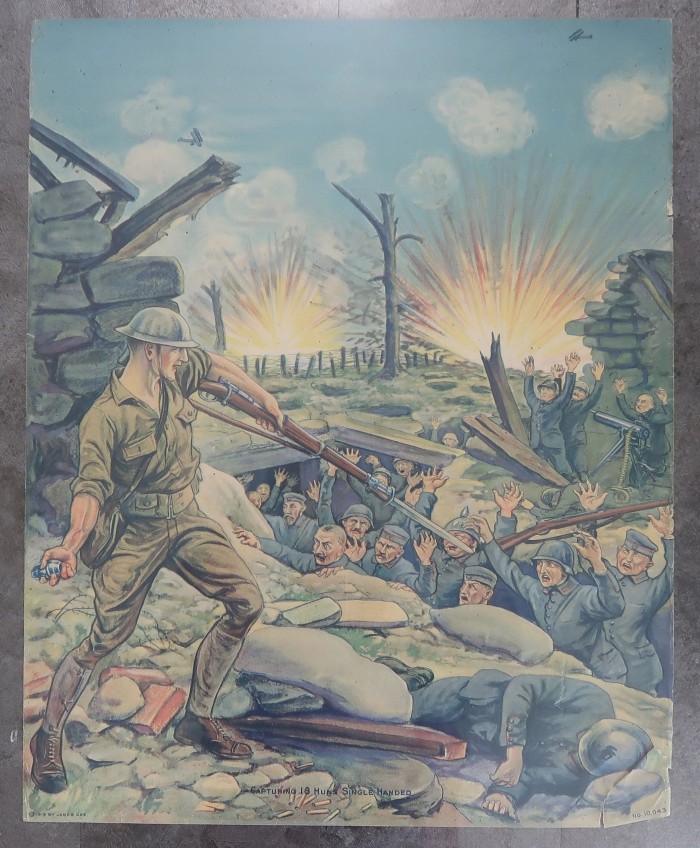 WW1 Capturing 18 Huns Single Handed Poster