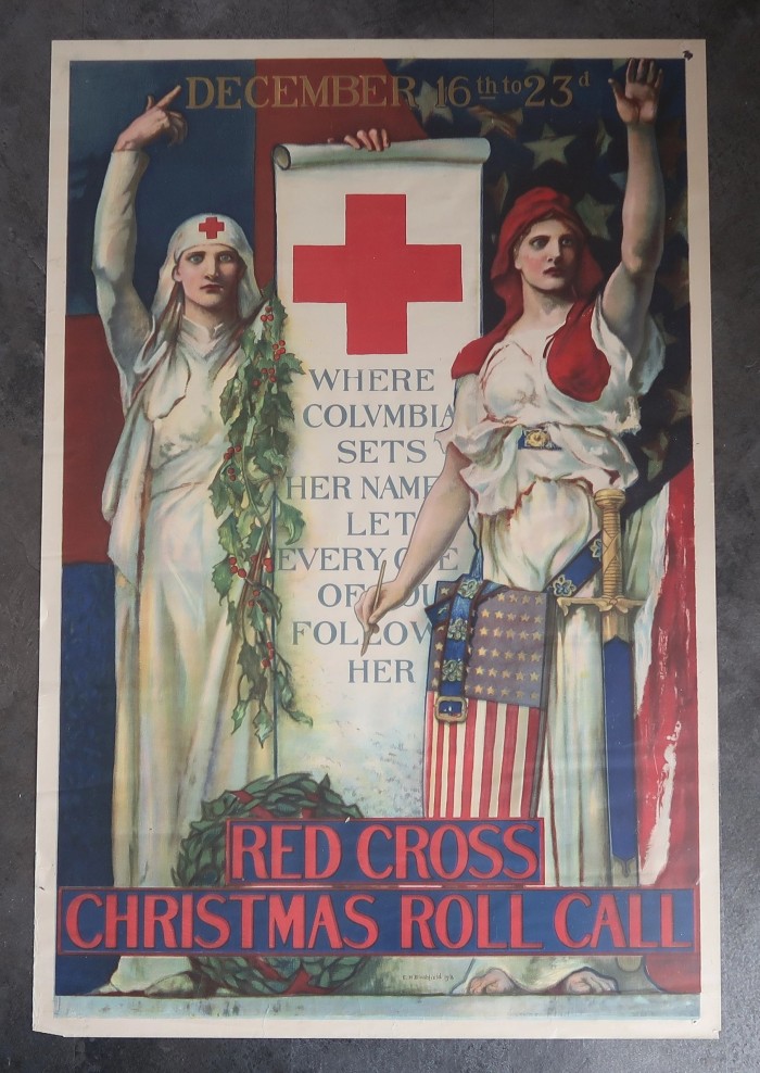 WW1 December 13th - 23rd Red Cross Christmas Roll Call Poster