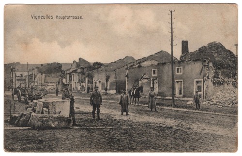 WW1 Destroyed Village of Vignuelles Photo Postcard