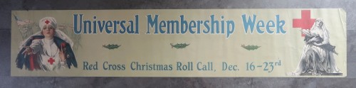 WW1 Red Cross Christmas Roll Call Universal Membership Week Poster