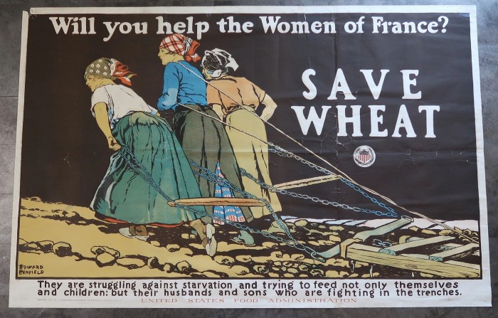 WW1 Will You Help The Women of France Save Wheat Poster