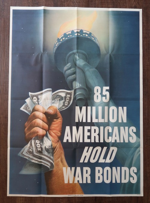 WW2 85 Million Americans Hold War Bonds Poster