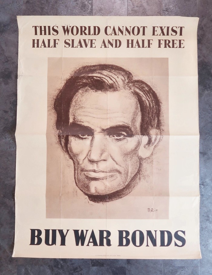 WW2 Abraham Lincoln Buy War Bonds Poster