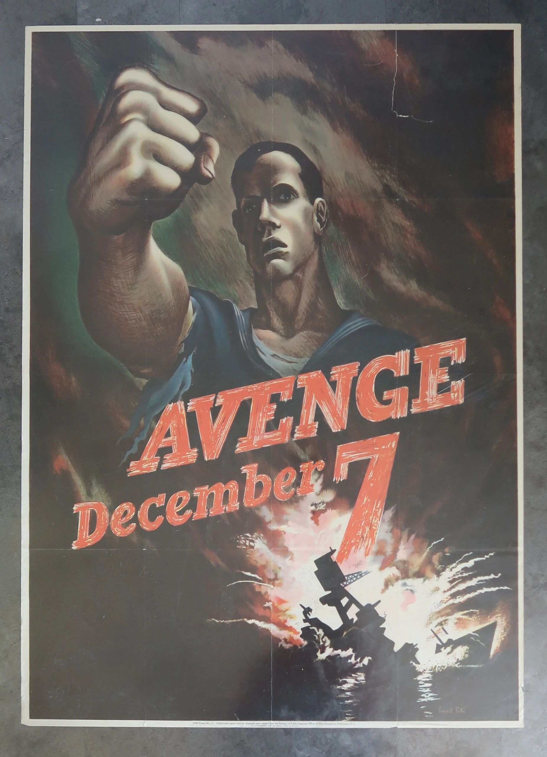 WW2 Avenge December 7th Poster