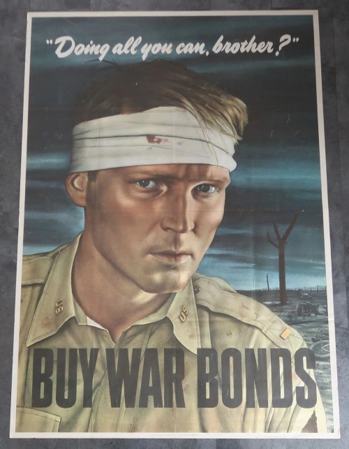 WW2 Doing All You Can Brother? Buy War Bonds Poster