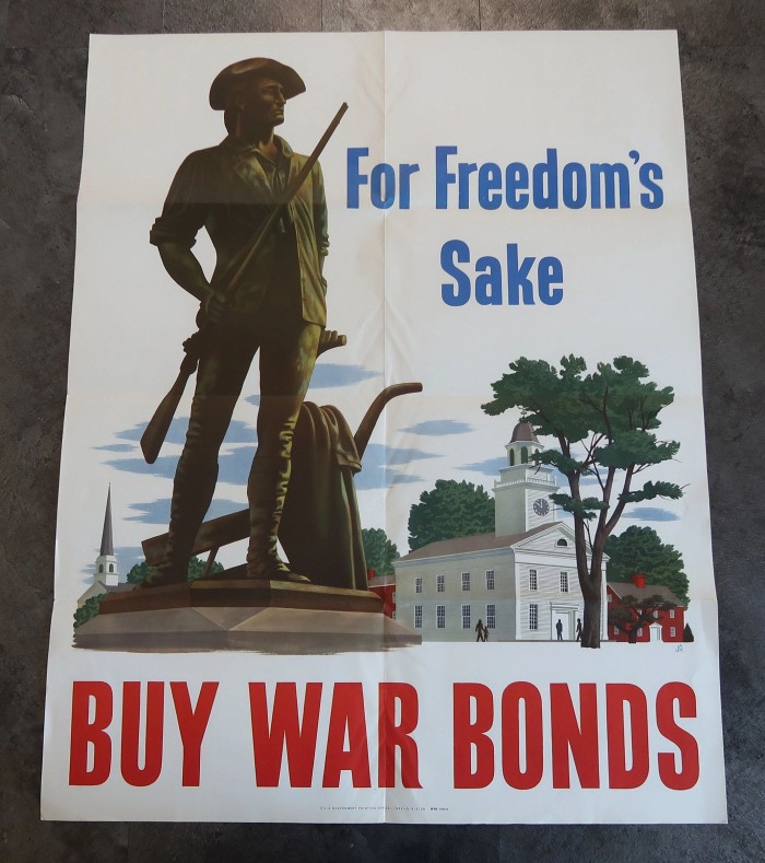 WW2 For Freedom's Sake Buy War Bonds Poster