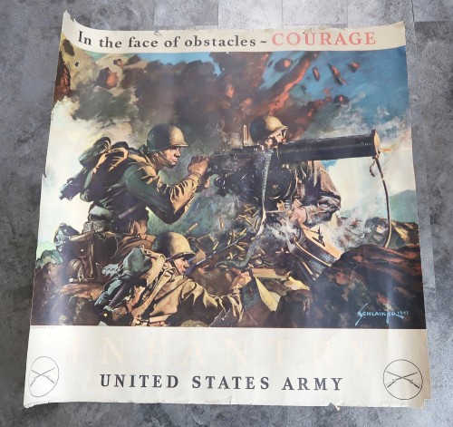 WW2 In The Face of Obstacles ~ Courage Poster