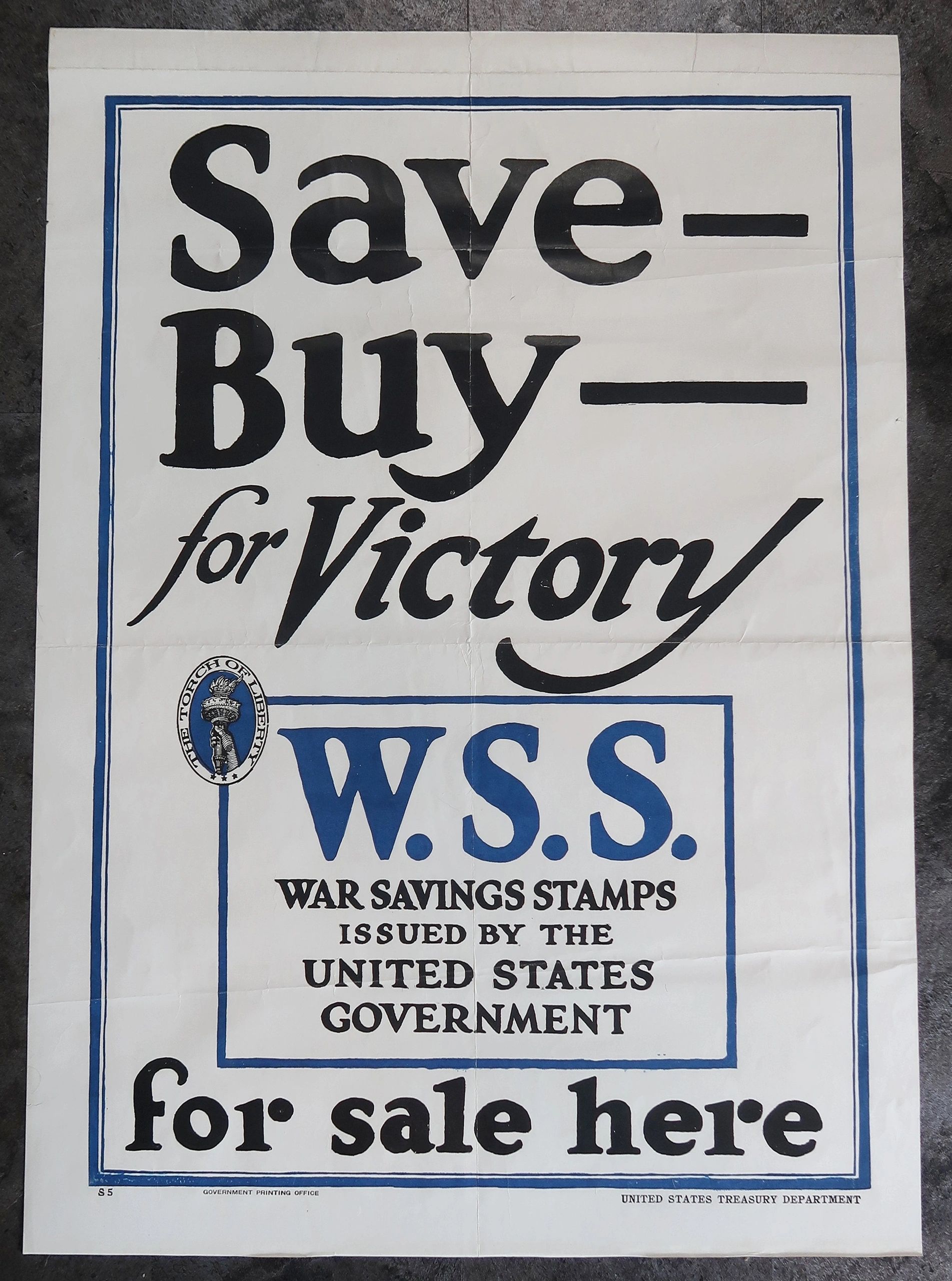 WW2 Save Buy For Victory War Savings Stamps Poster