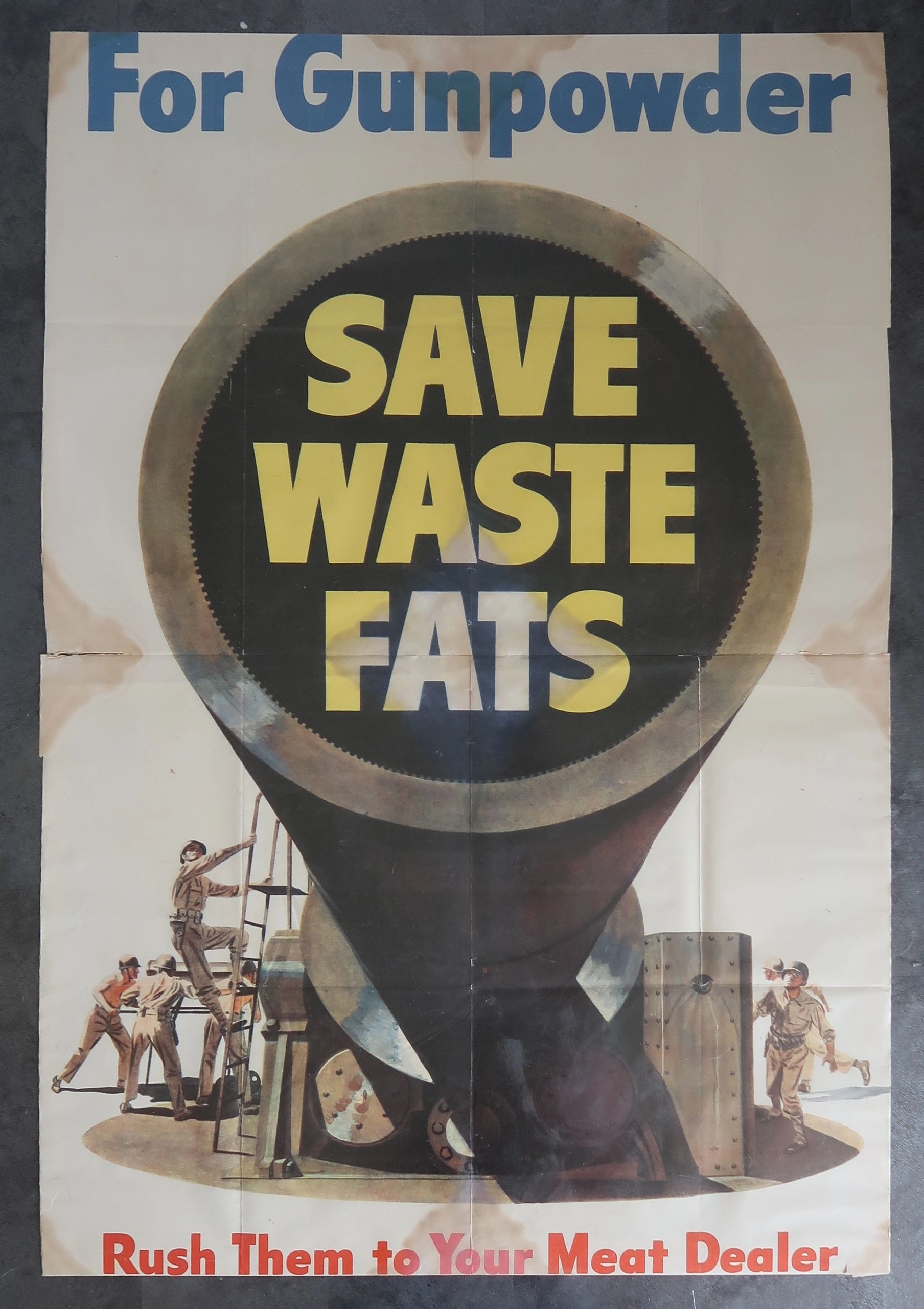 WW2 Save Waste Fats For Gunpowder Poster