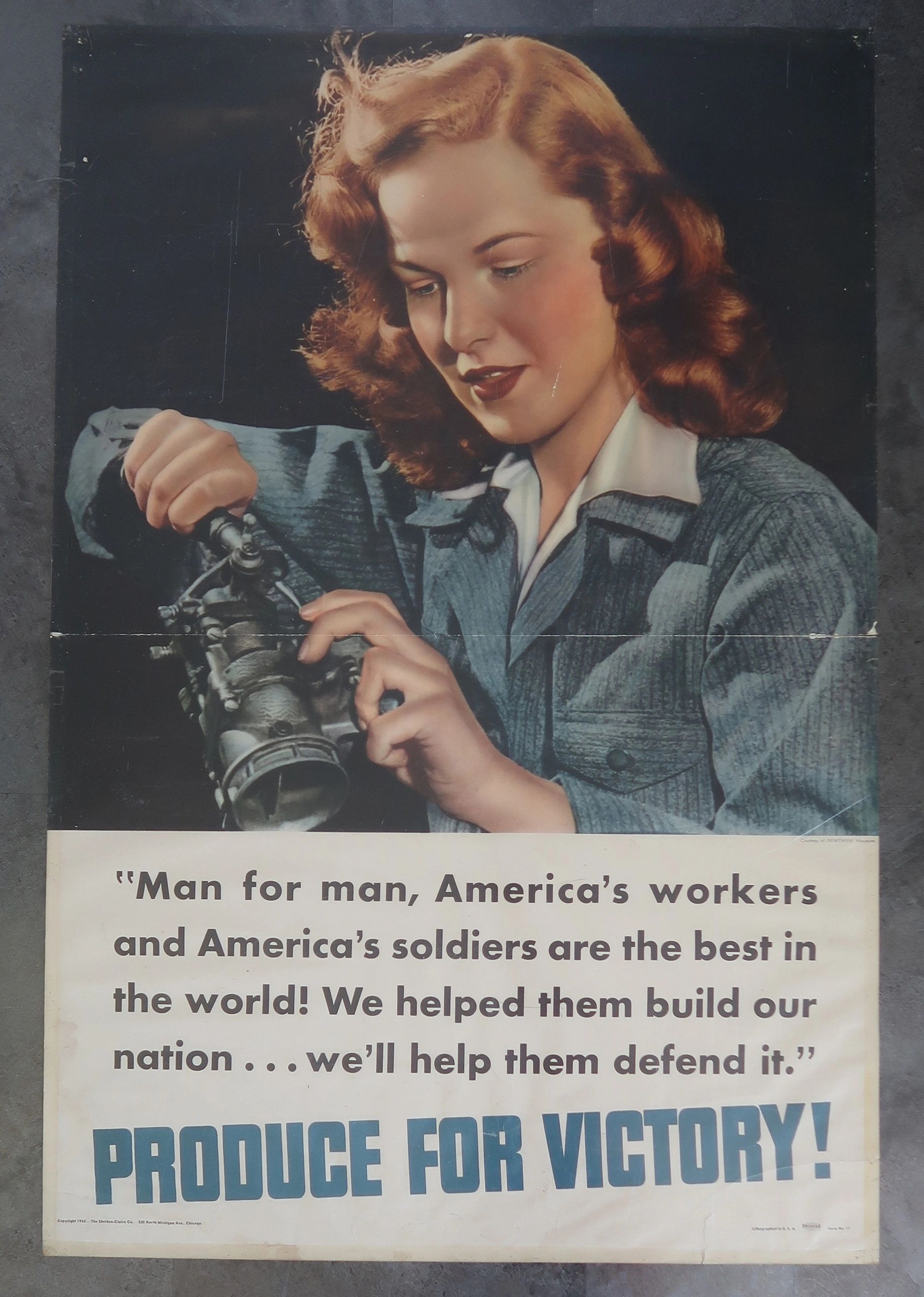 WW2 Women Produce for Victory! Poster