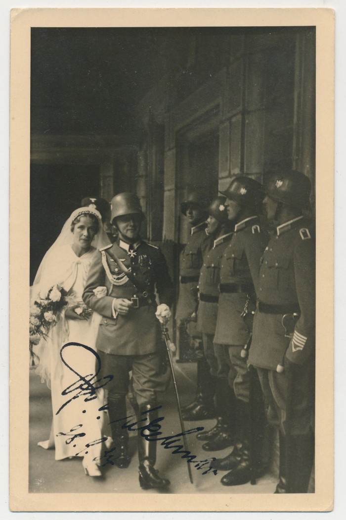 Wedding Studio Portrait of Oberst Irnfried Freiherr von Wechmar