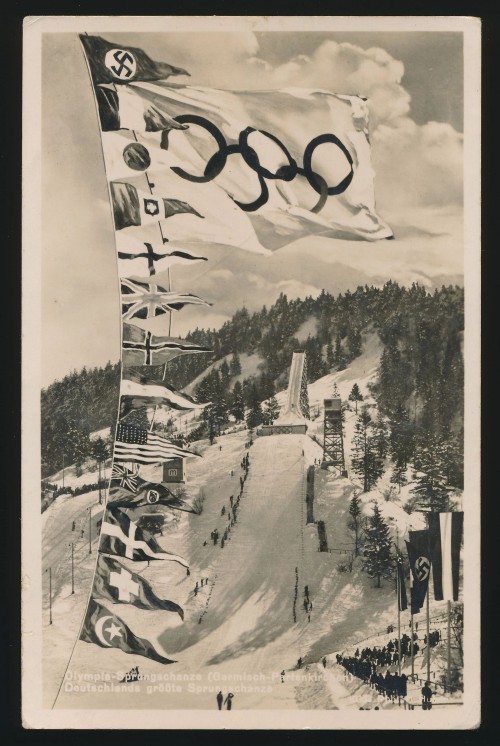 Winter Olympics Ski Jump Postcard