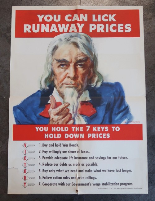 You Can Lick Runaway Prices War Bonds Poster