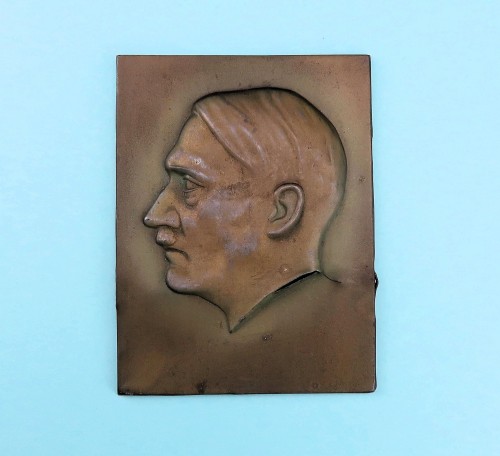 artist signed Adolf Hitler wall plaque