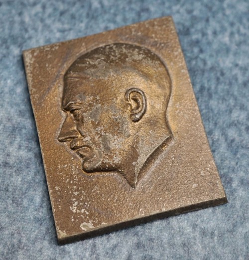 bronze Adolf Hitler wall plaque