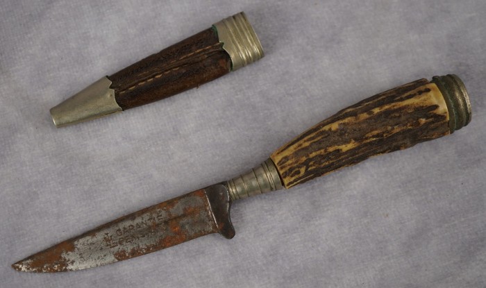 1930's era Hunting Skinning Knife w/ Stag Handle - Image 2