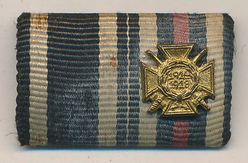 2 Place Imperial Ribbon Bar w/ Hindenburg Cross Device