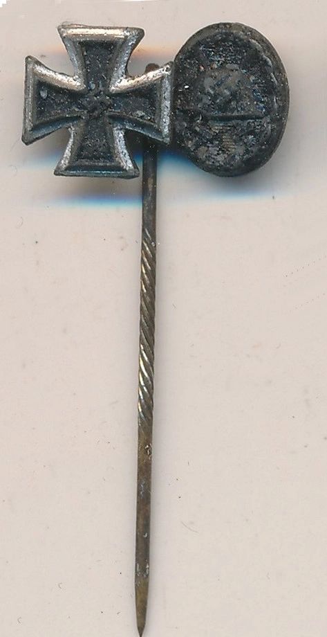 2 Place Iron Cross & Wound Badge Stickpin