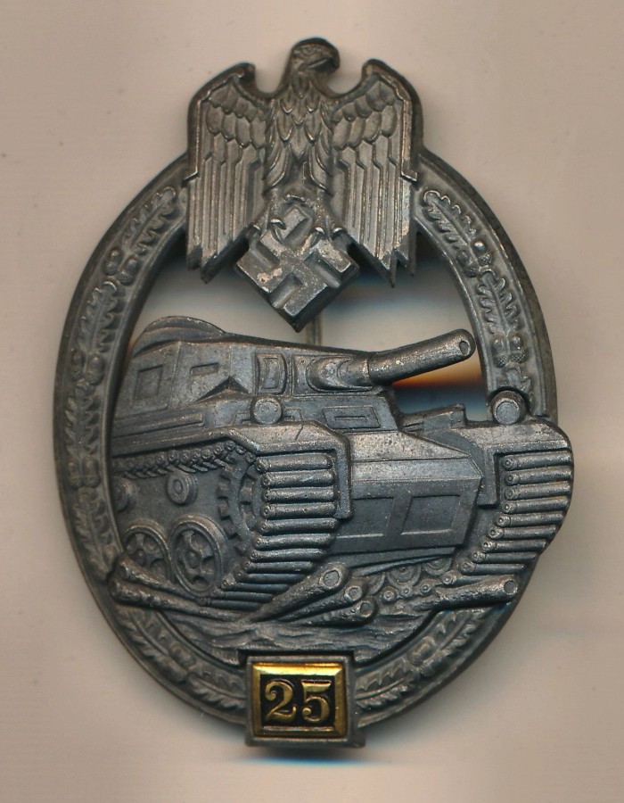 25 Panzer Assault Badge by Brehmer