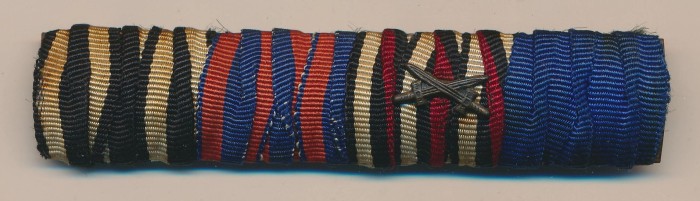 SOLD - 4 Place WW1 Service Ribbon Bar