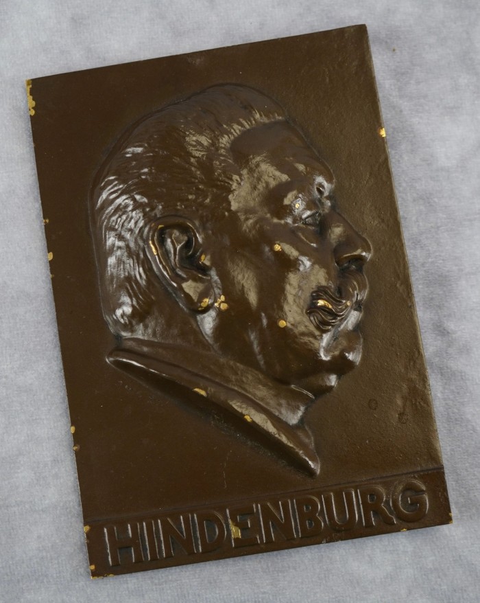 Bronze Paul von Hindenburg Plaque