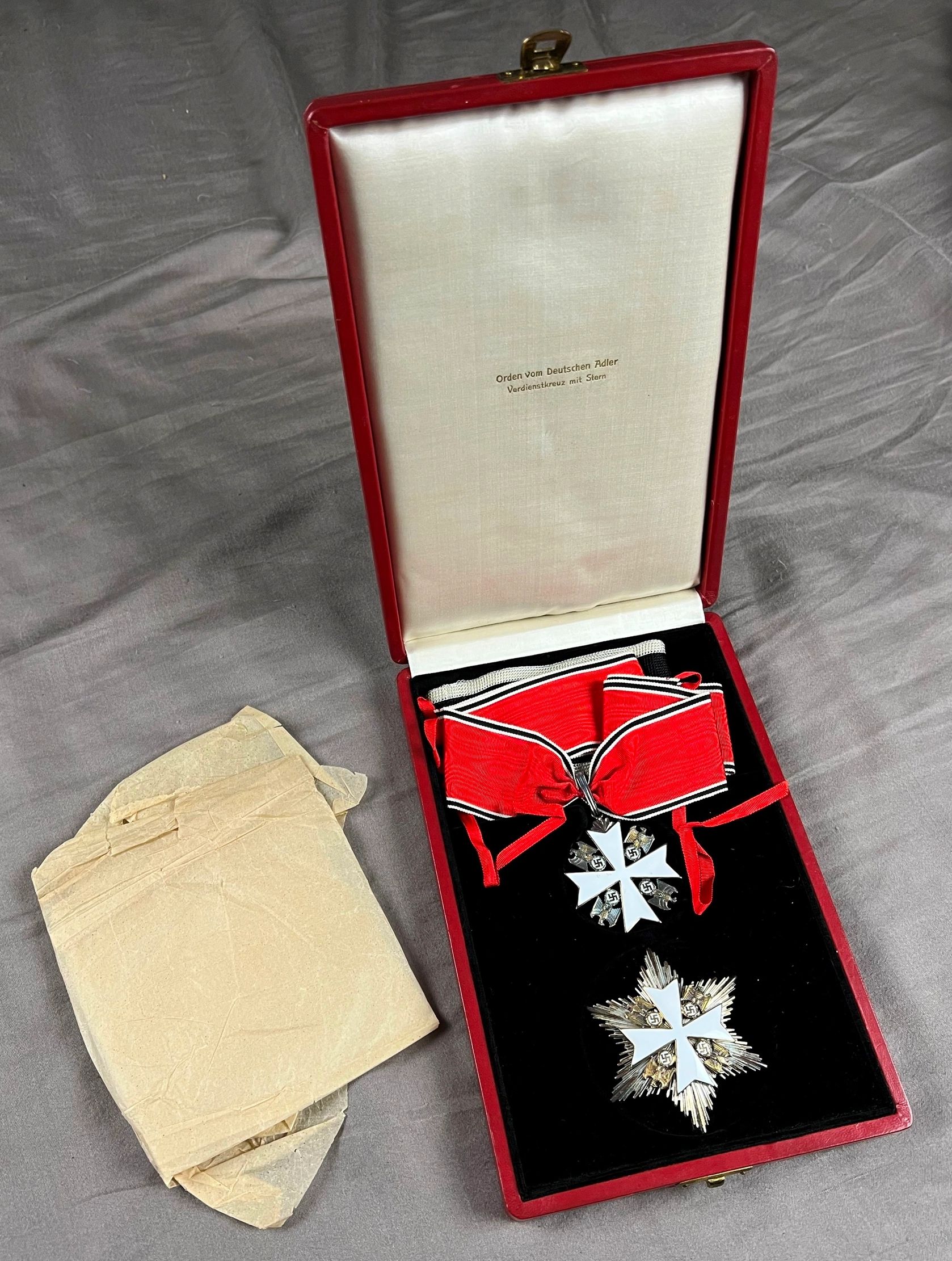 ON HOLD - LAYAWAY - Cased Order of the German Eagle First Class Neck Order & Second Class Breast Star Set