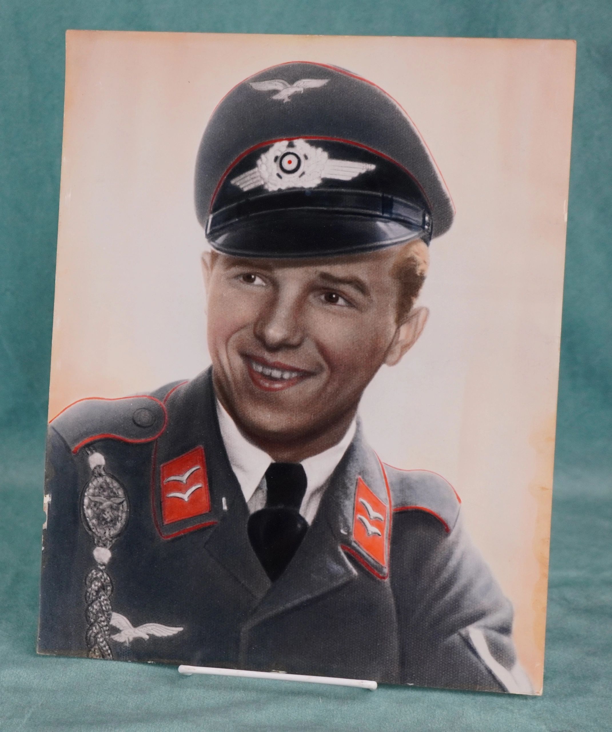 Color Studio Portrait of a Luftwaffe Flak NCO