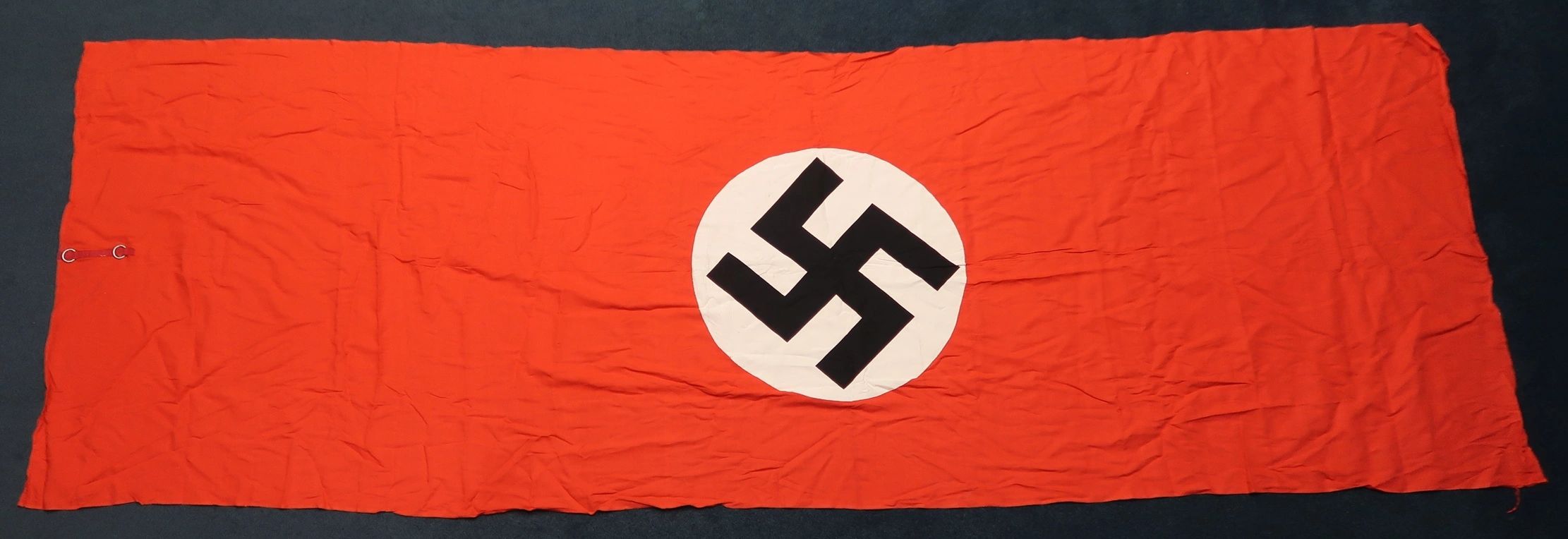 SOLD - Double Sided NSDAP Banner w/ Pole Ring