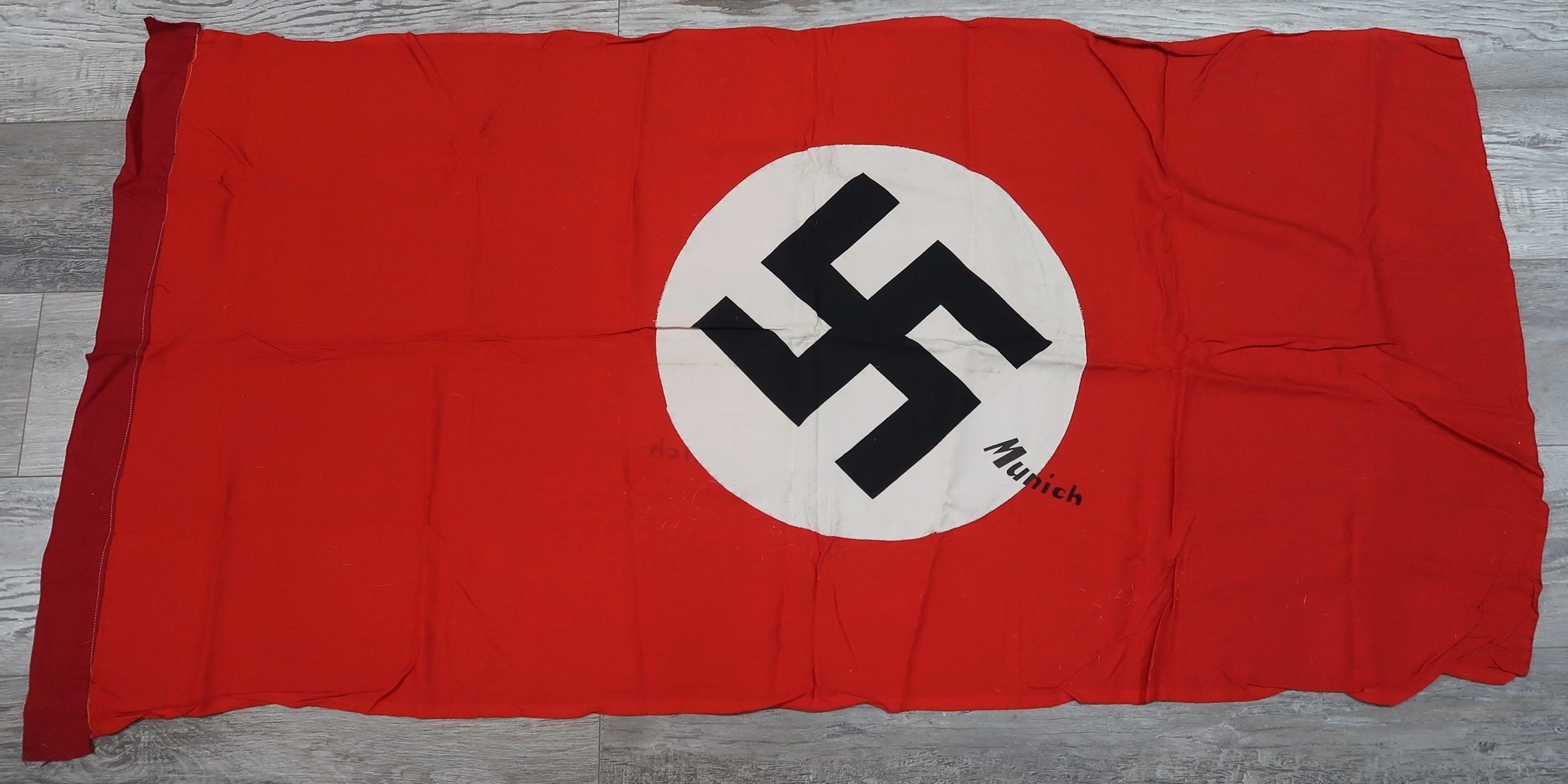 Double Sided NSDAP Banner w/ Veteran Note