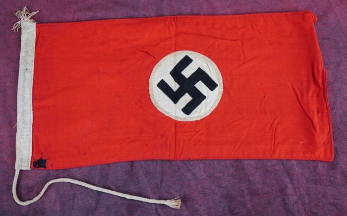 Double Sided NSDAP Pennant w/ Chain Stitched Roundel