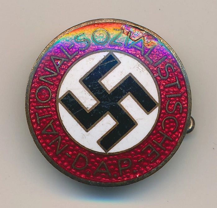 SOLD - Enamel NSDAP Membership Pin