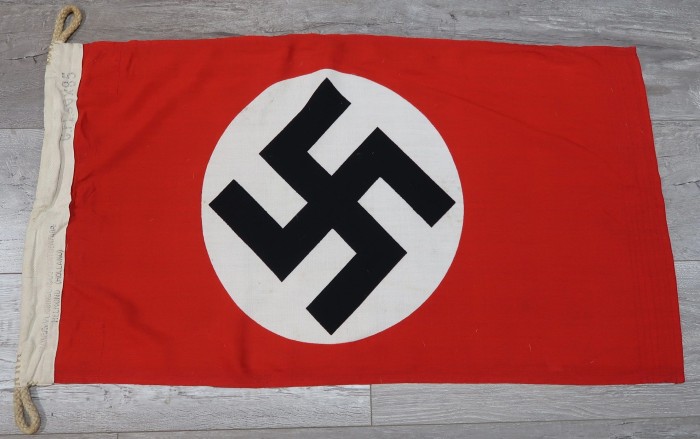 SOLD - Gösch 50x85 NSDAP Flag w/ Maker Stamp