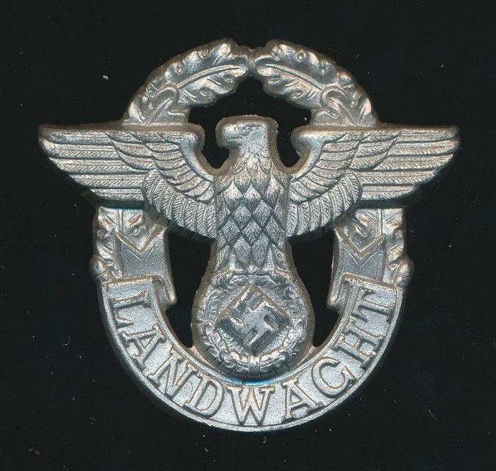 SOLD - Landwacht Police Cap Insignia