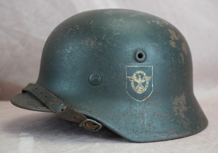 SOLD - M40 Double Decal Polizei Helmet