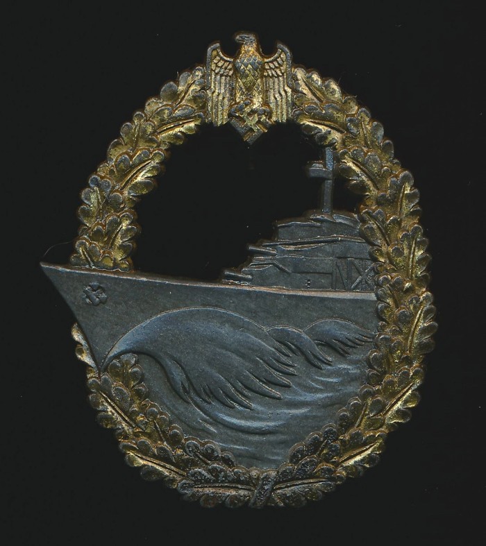 Maker Marked Kriegsmarine Destroyer Badge