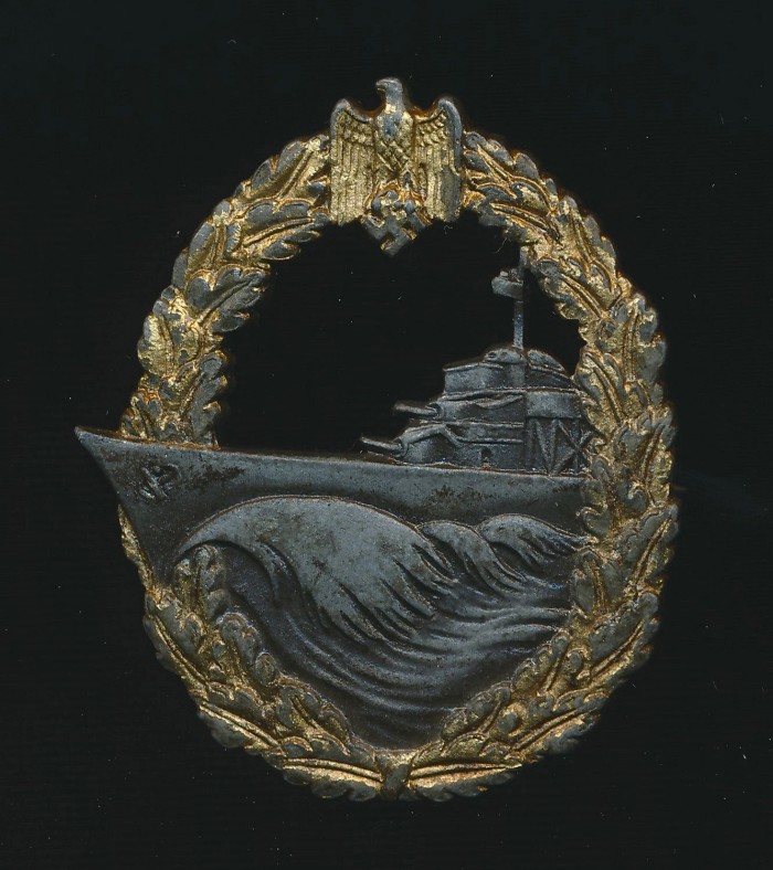 Maker Marked Kriegsmarine Destroyer Badge