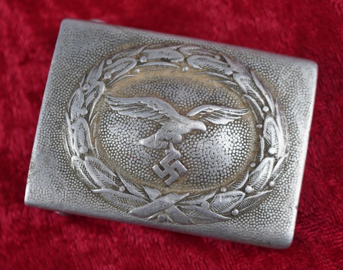 Maker Marked Luftwaffe EM/NCO Belt Buckle in Aluminum