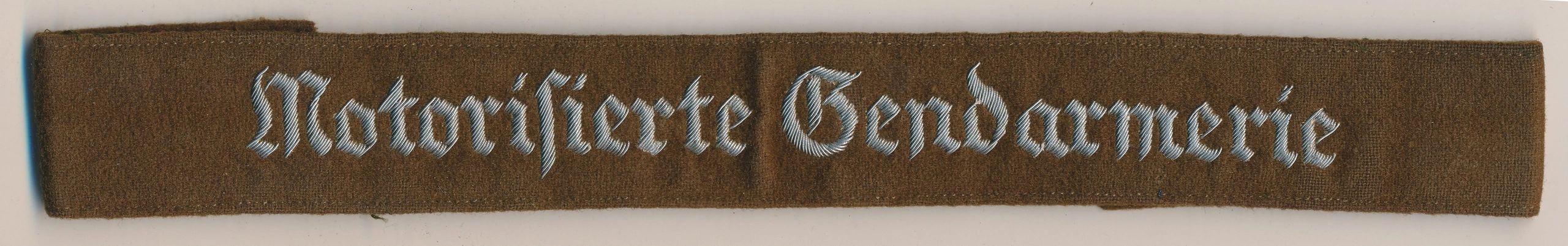 Motorisierte Gendarmerie Cuff Title in Bullion