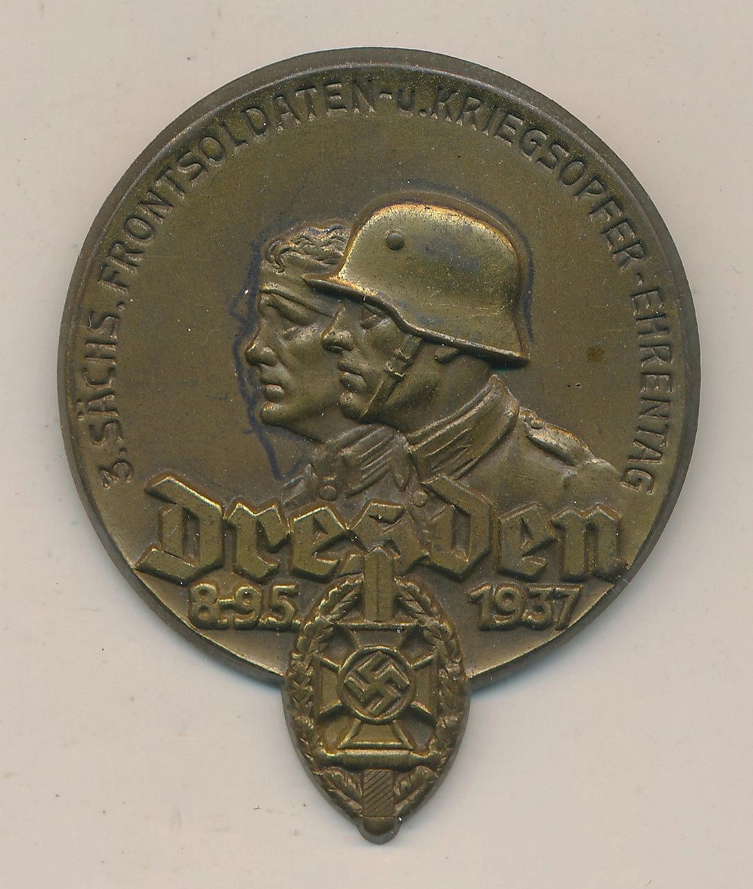 NSKOV Frontsoldatentag und Kriegsopfer Ehrentag Dresden 1937 Tinnie