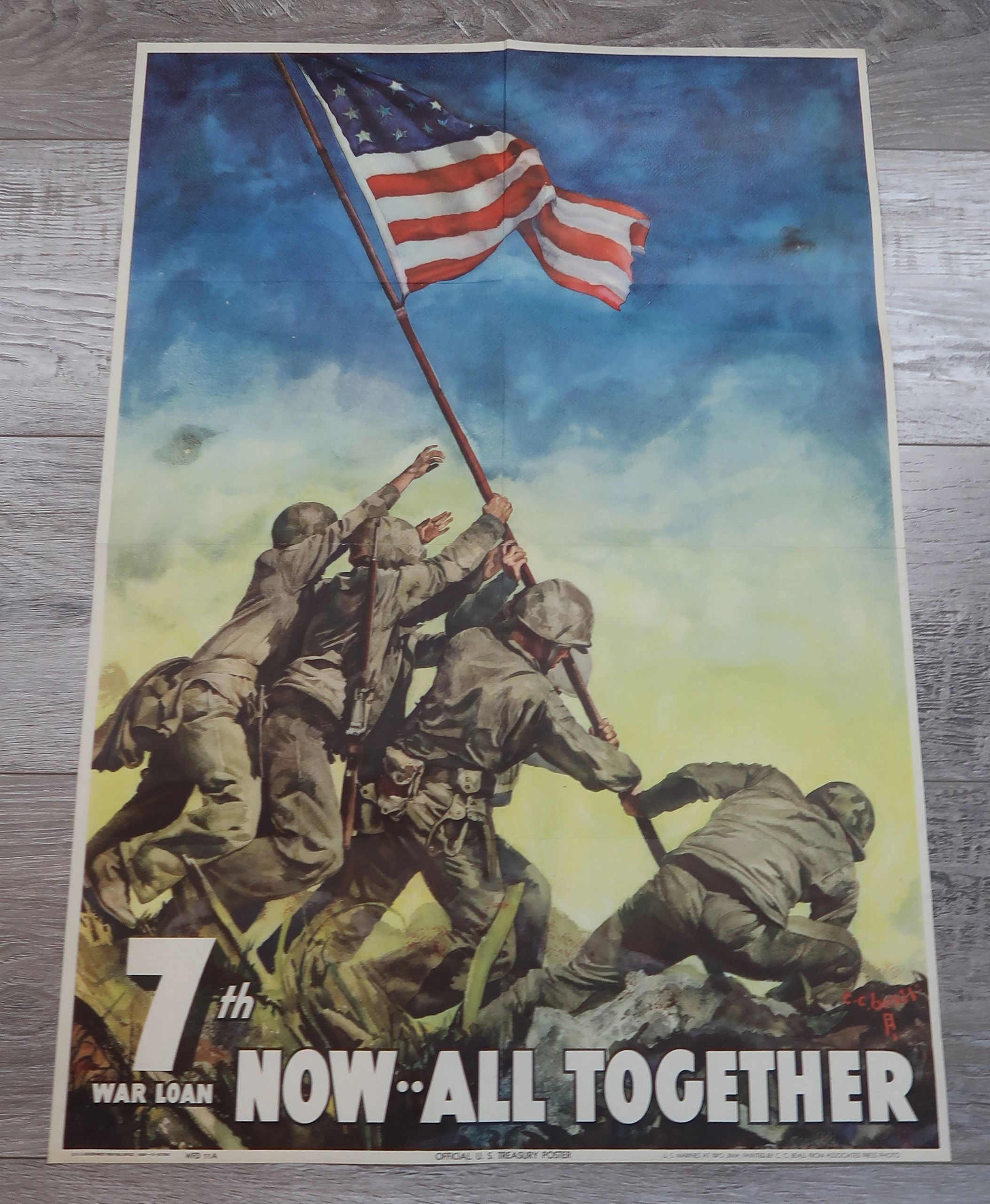 Now All Together 7th War Loan Poster