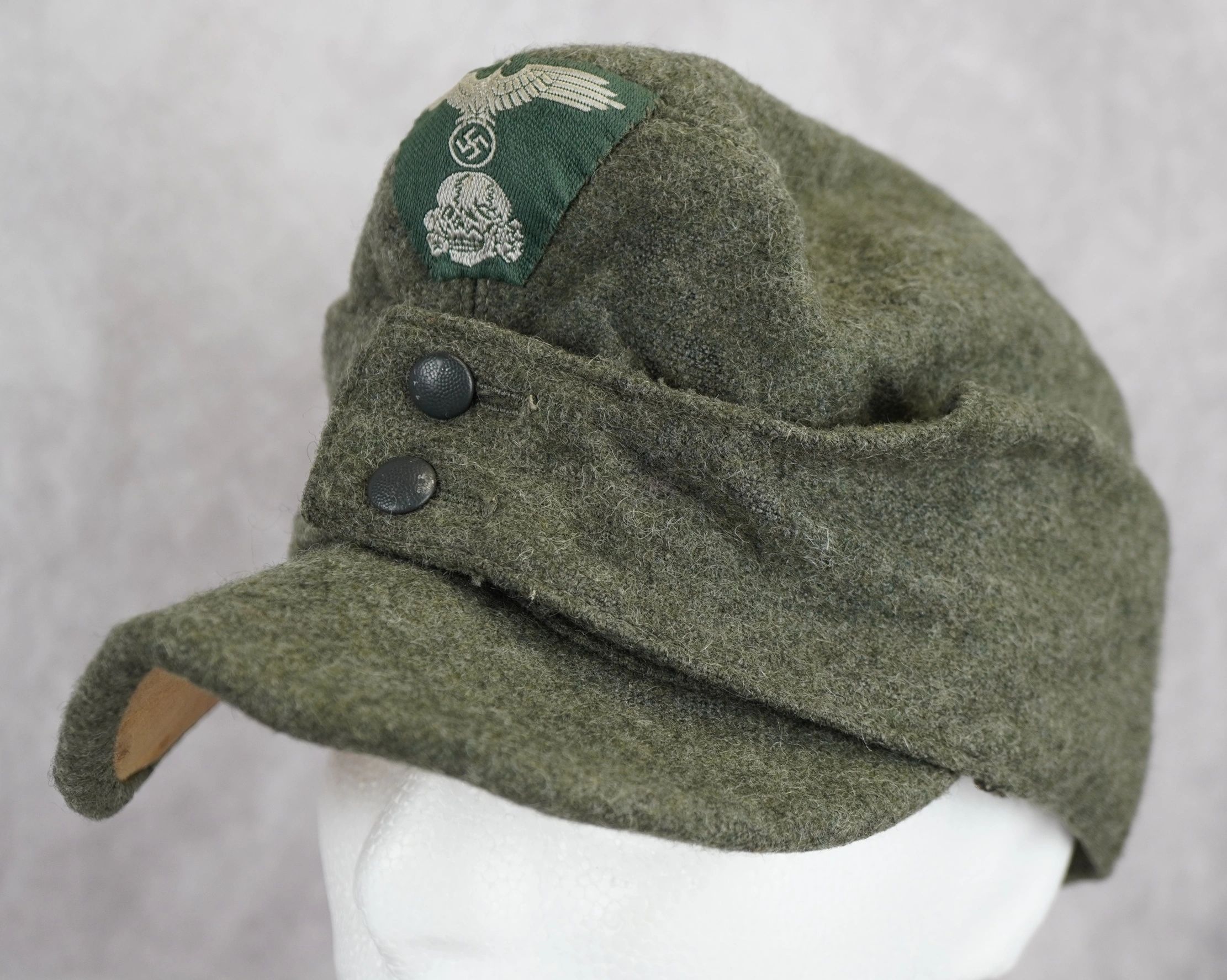 SOLD - Vet Bring Back Late War SS EM/NCO M43 Cap