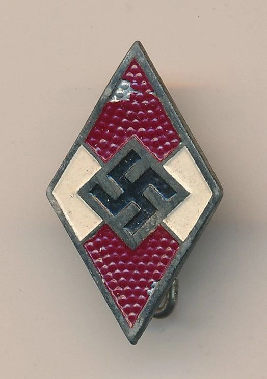 Painted Hitler Youth Membership Diamond