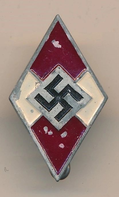 Painted Hitler Youth Membership Diamond