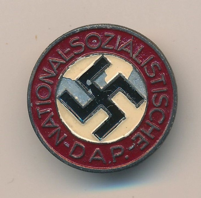 Painted NSDAP Button Hole Membership Pin