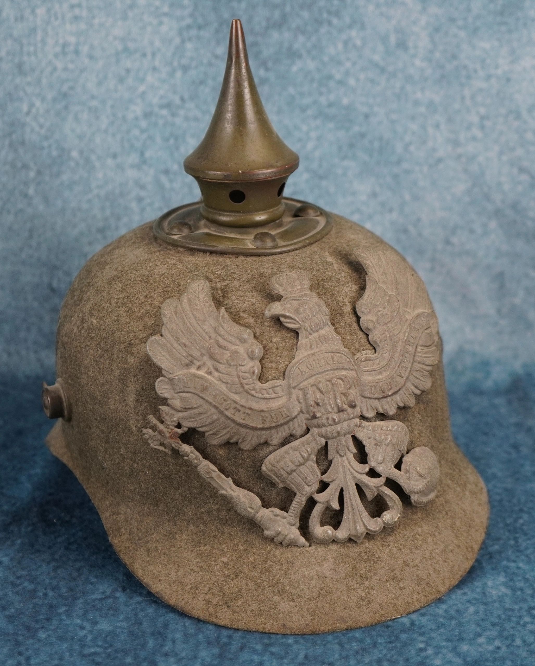 SOLD - Prussian Infantry Regiment Ersatz Style Pickelhaube